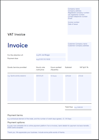 Free Invoice Template | Sole Trader | Ltd Company | VAT Invoice ...