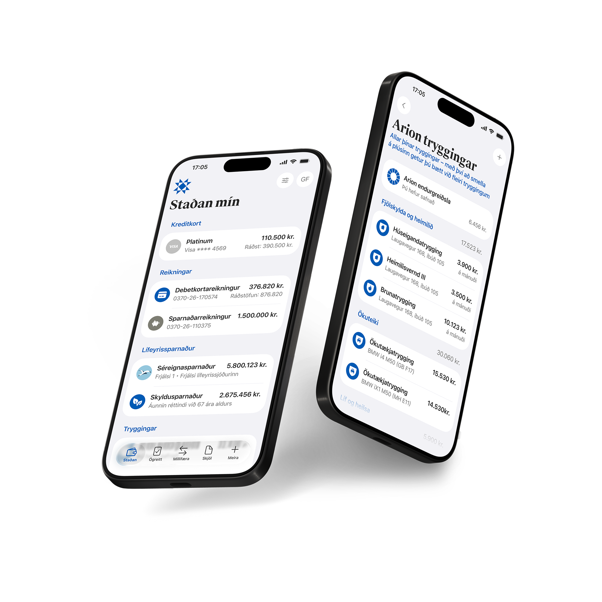 App - staða - tryggingar - light