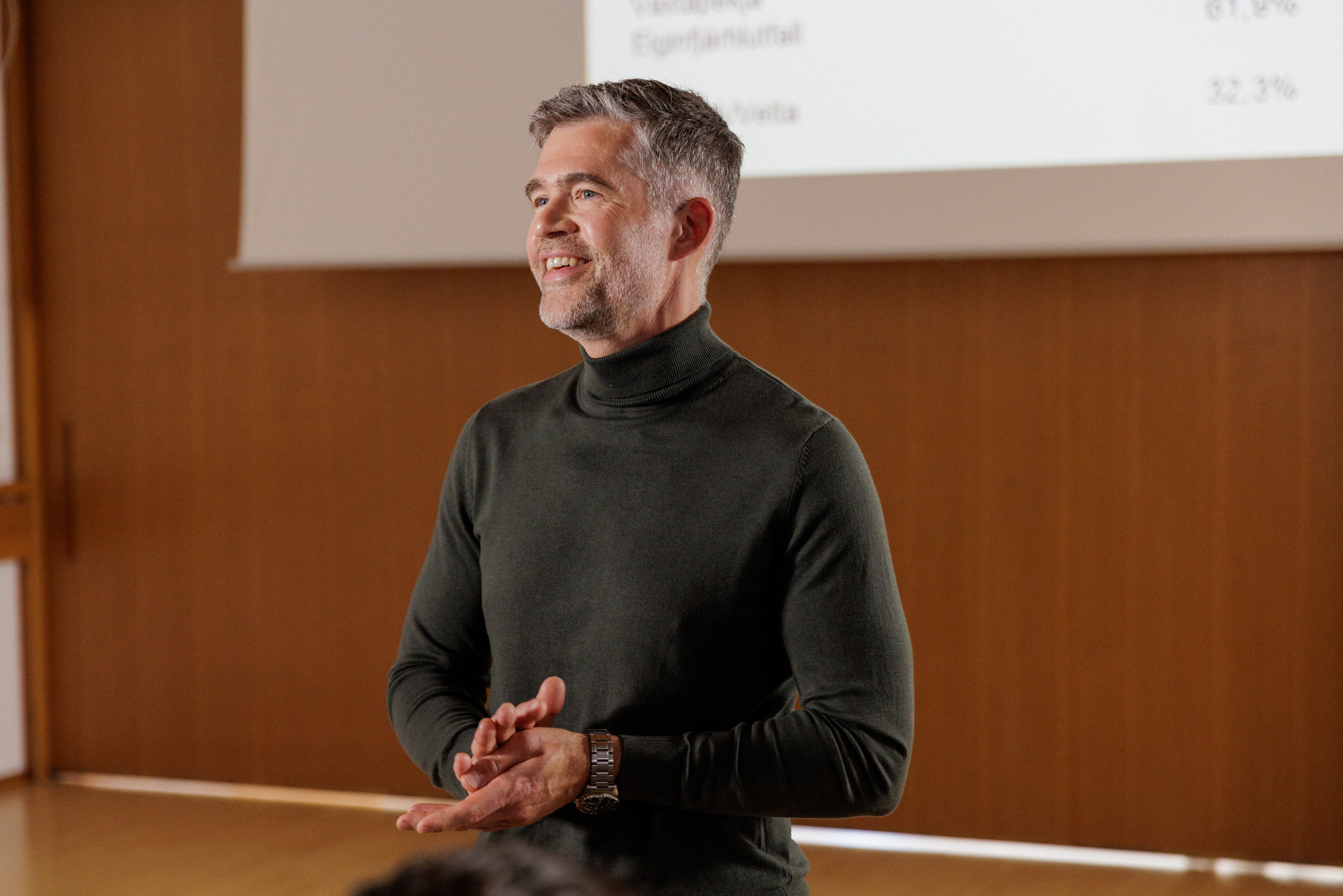 A man giving a lecture