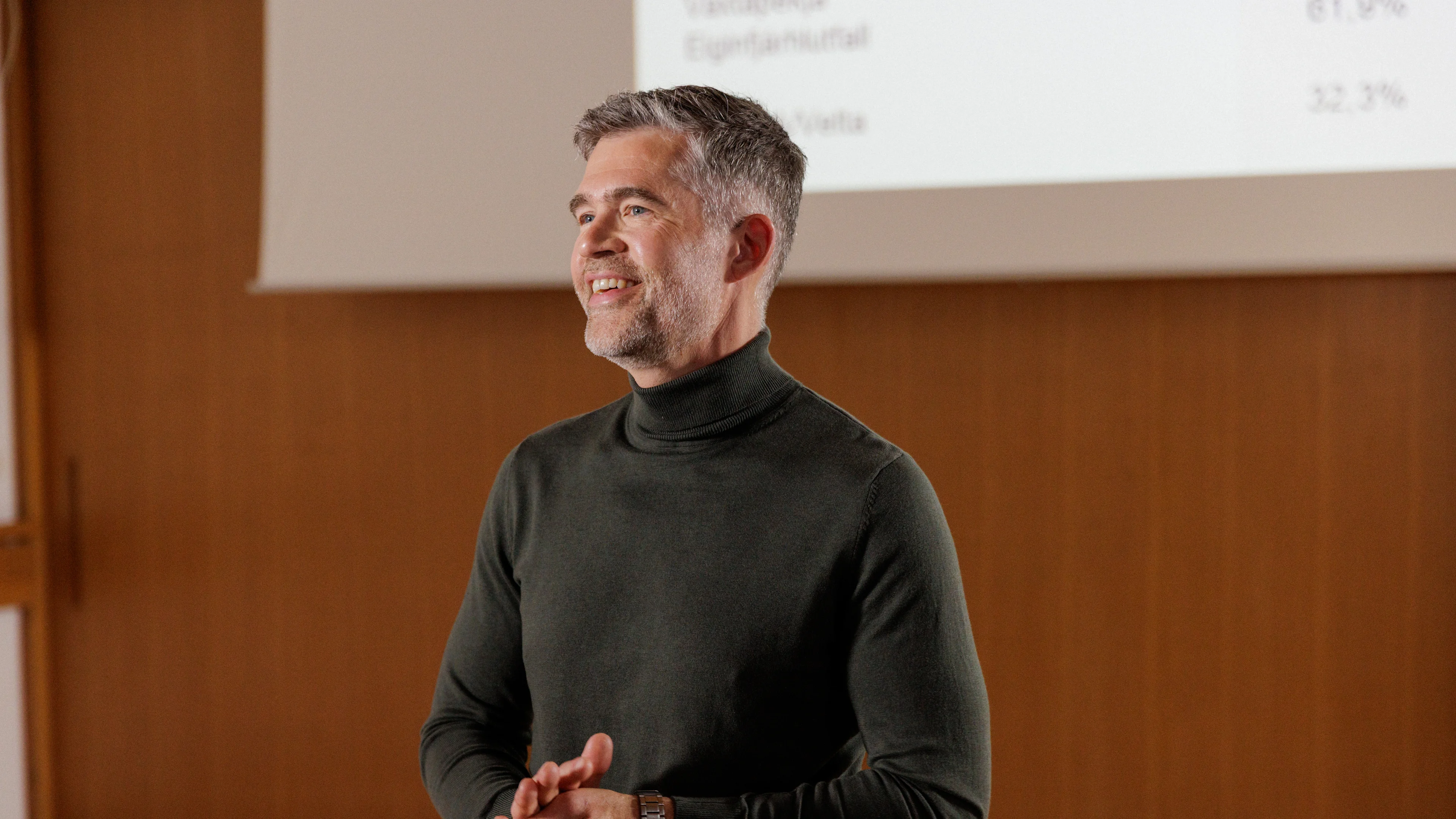 A man giving a lecture