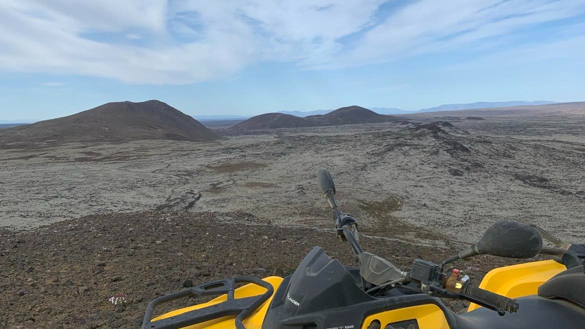 Fjórhjól uppi á fjalli