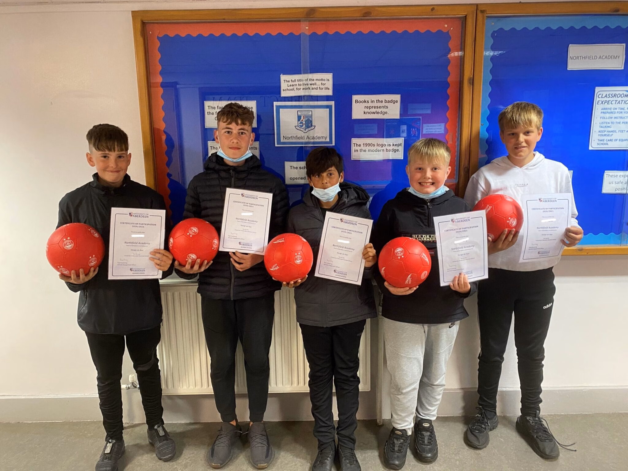 Northfield Academy Pupils Pitch New App to AFC Chairman, David Cormack image