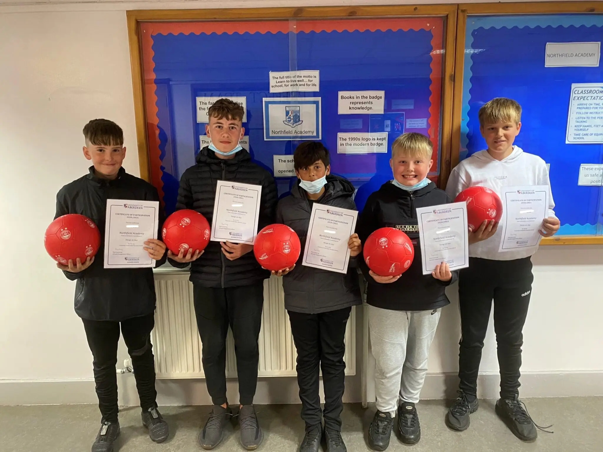Northfield Academy Pupils Pitch New App to AFC Chairman, David Cormack image