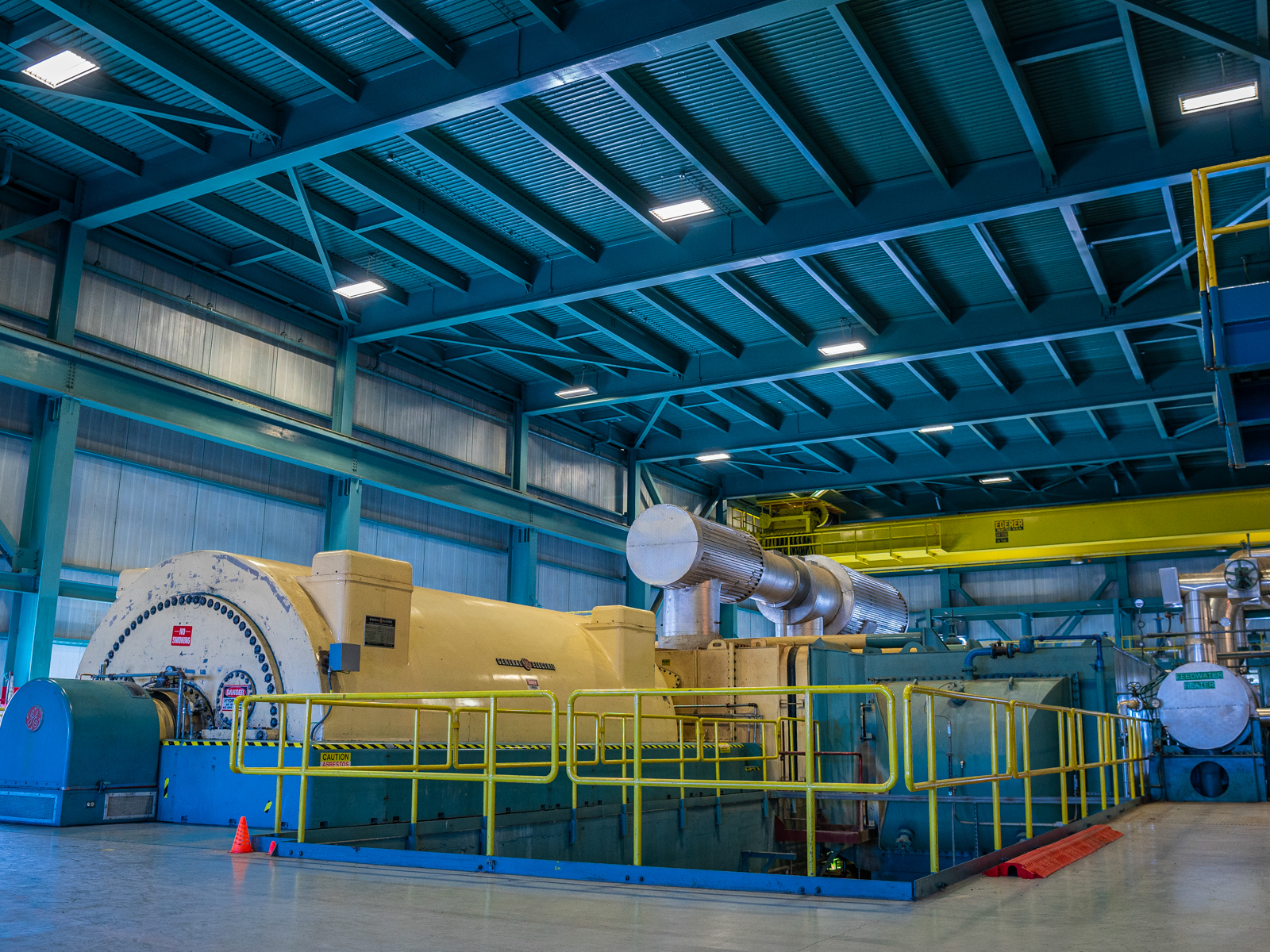 A combustion turbine and a steam turbine generator at PGE's Beaver Power Plant