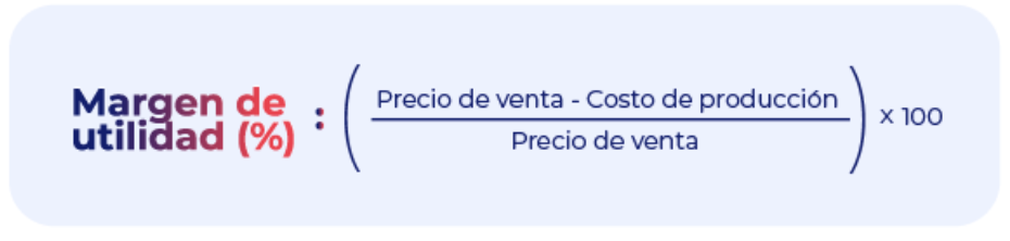 calcula el margen de utilidad