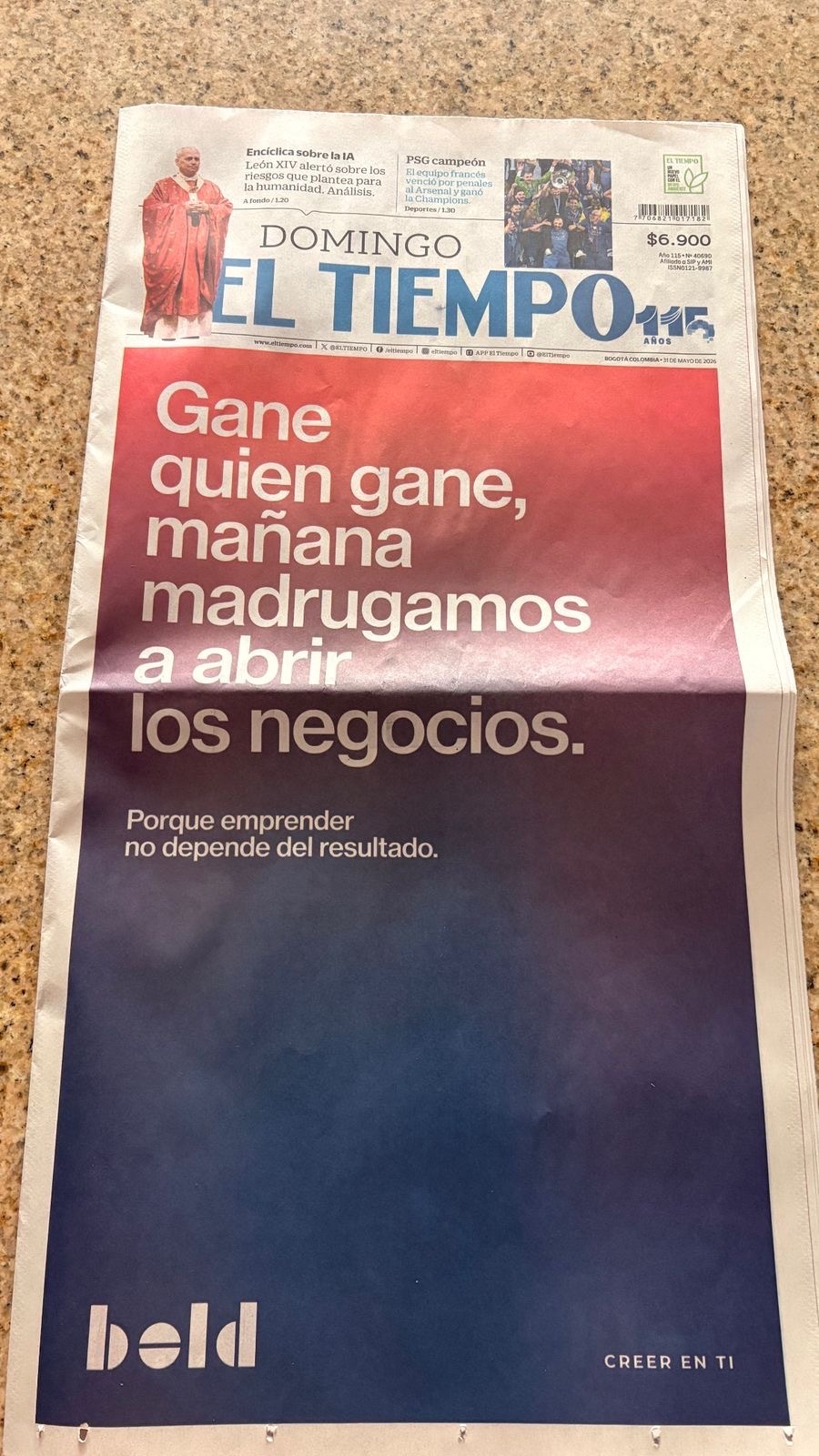 el tiempo portada