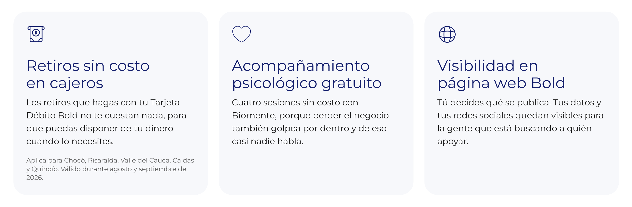Acciones Bold terremoto