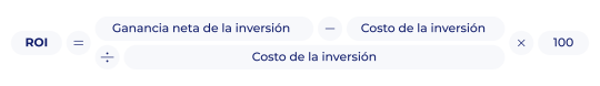 Fórmula para calcular el ROI