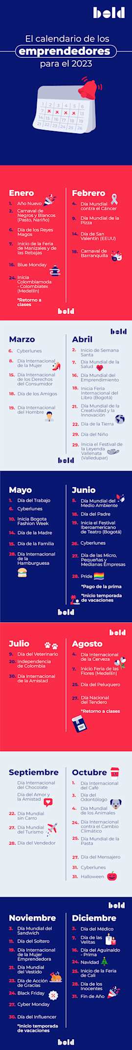 calendario fechas especiales