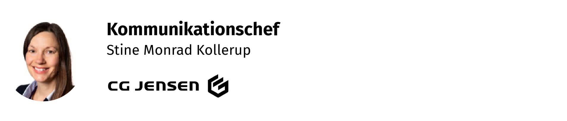 CG Jensen Stine Kollerup arbejdsmiljø app Low JPEG Stine Monrad Kollerup Kommunikationschef CG Jensen logo