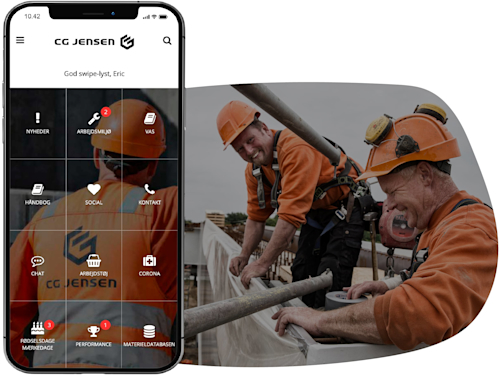 CG Jensen mobil app glade bygge medarbejdere
