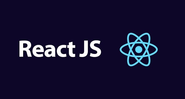 The React.js atom logo in blue 