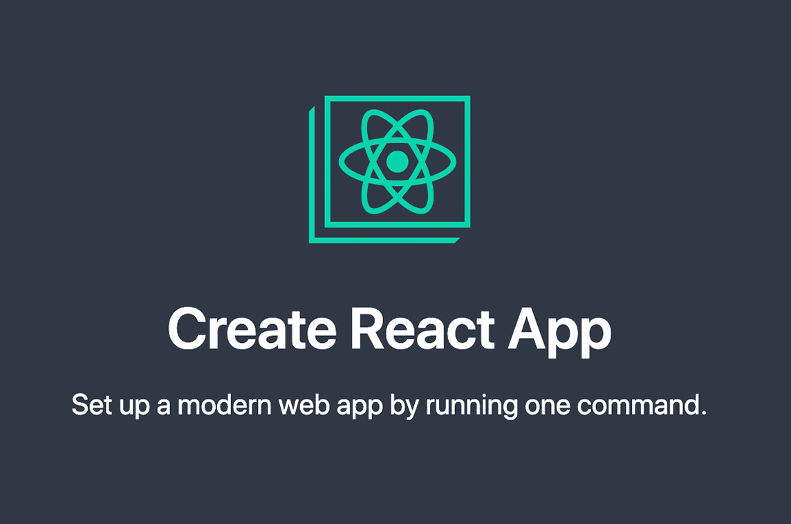 Create React App logo and slogan