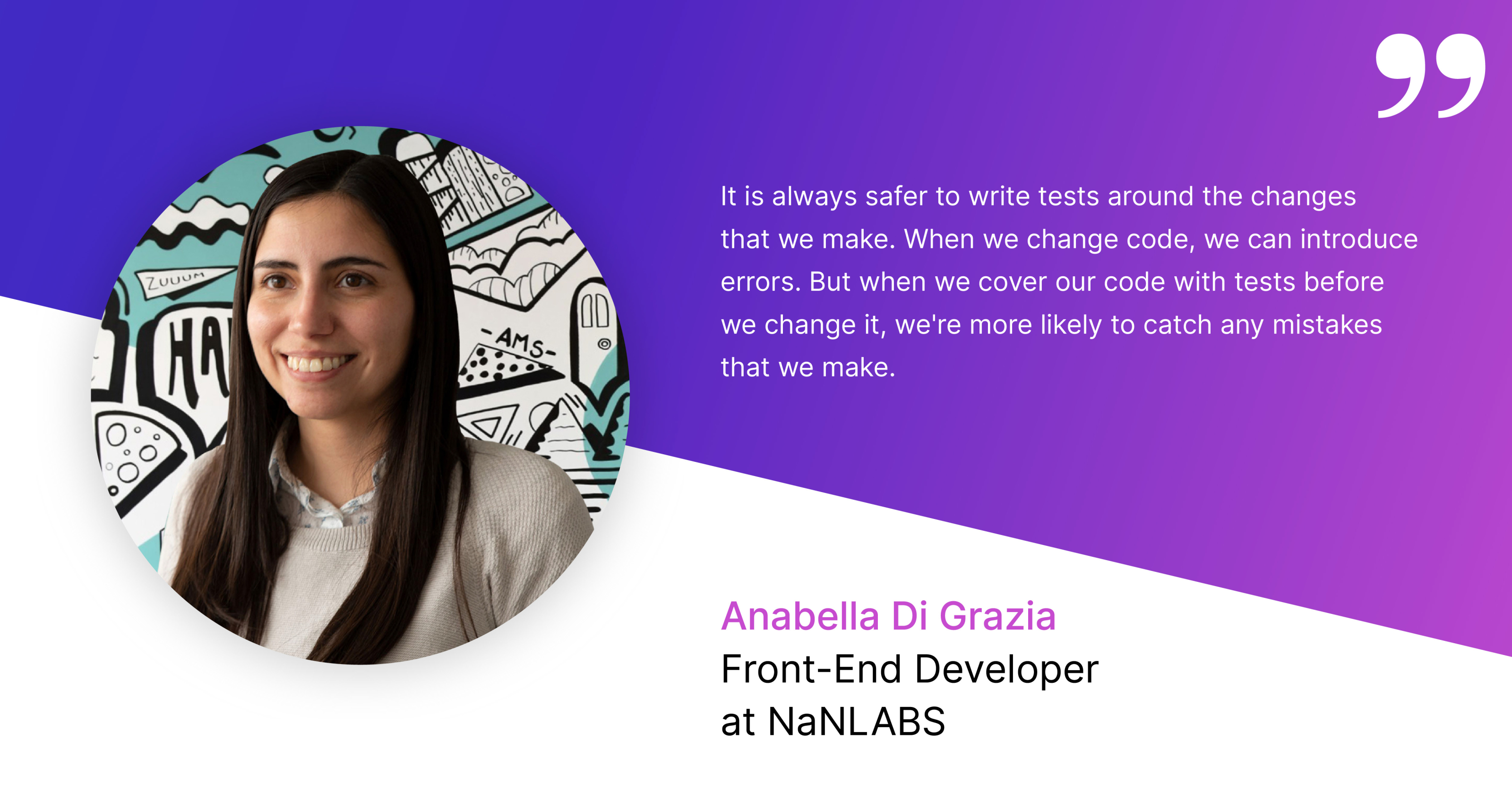 Quote about refactoring at CyberCube by Anabella Di Grazia, Front-End Developer at NaNLABS 