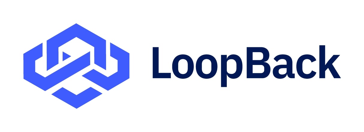 The blue puzzle-like LoopBack logo