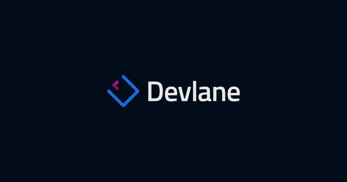 Devlane development company logo on a dark background Source: Devlane