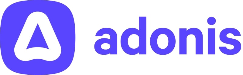  The blue and white Adonis.js logo