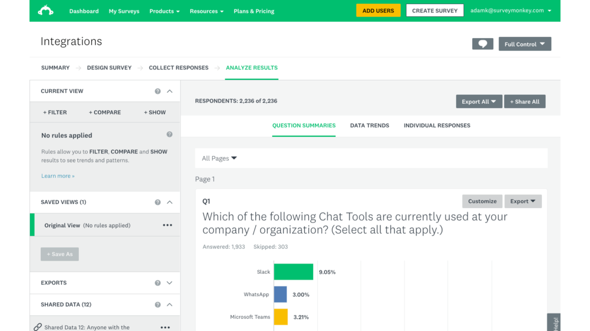 What is Enterprise Level Software? 8 Examples to Inspire Your Next Project - SurveyMonkey screenshot