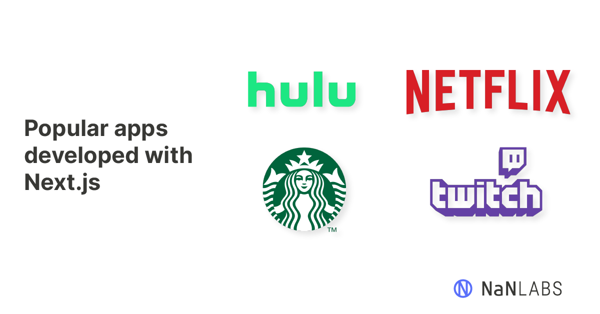 Logos of popular apps developed with Next.js
