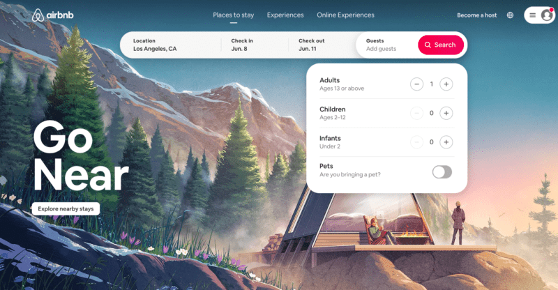 Airbnb’s search bar and dynamic filters built with React.js