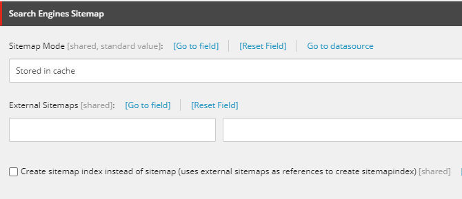 Search Engines Sitemap Section