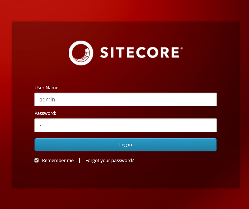 Sitecore 9.3 Login Screen