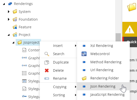 Insert JSON Rendering