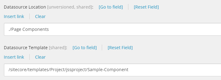 Setting the Datasource template and the Datasource Location