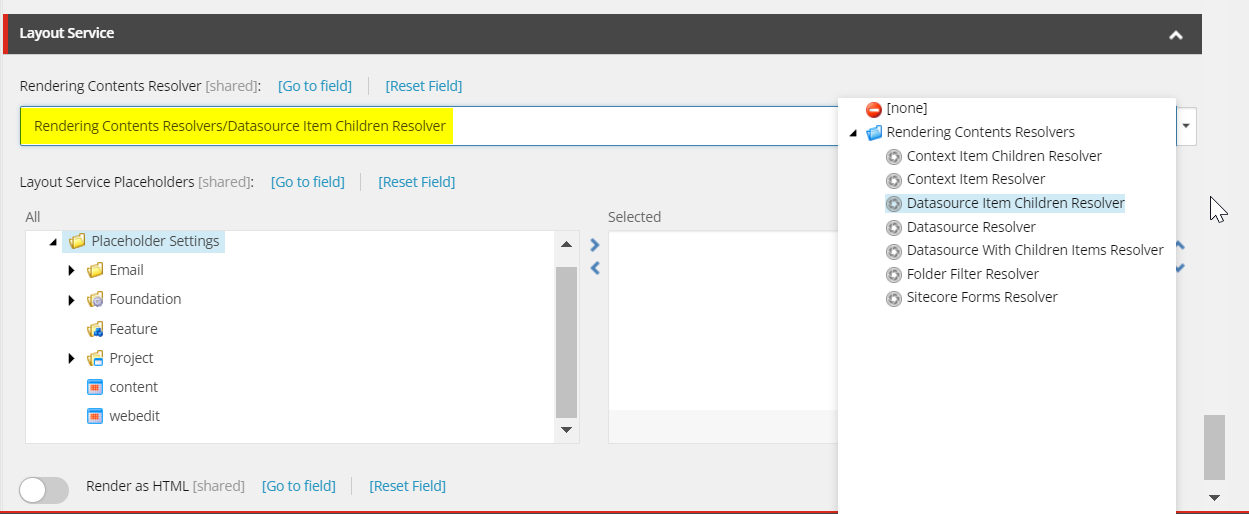 Datasource Item Children Resolver
