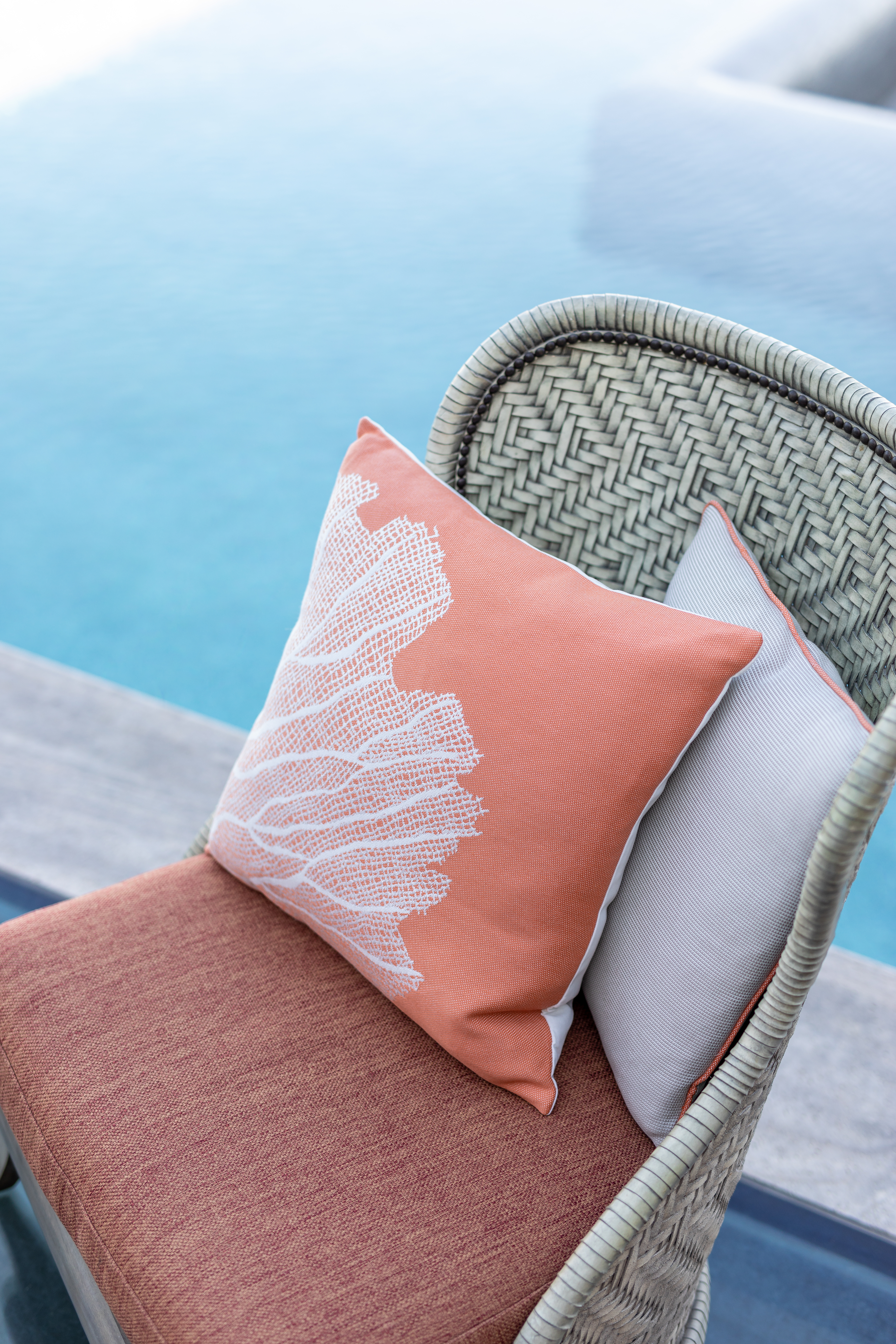 fish printed table cloth with plate