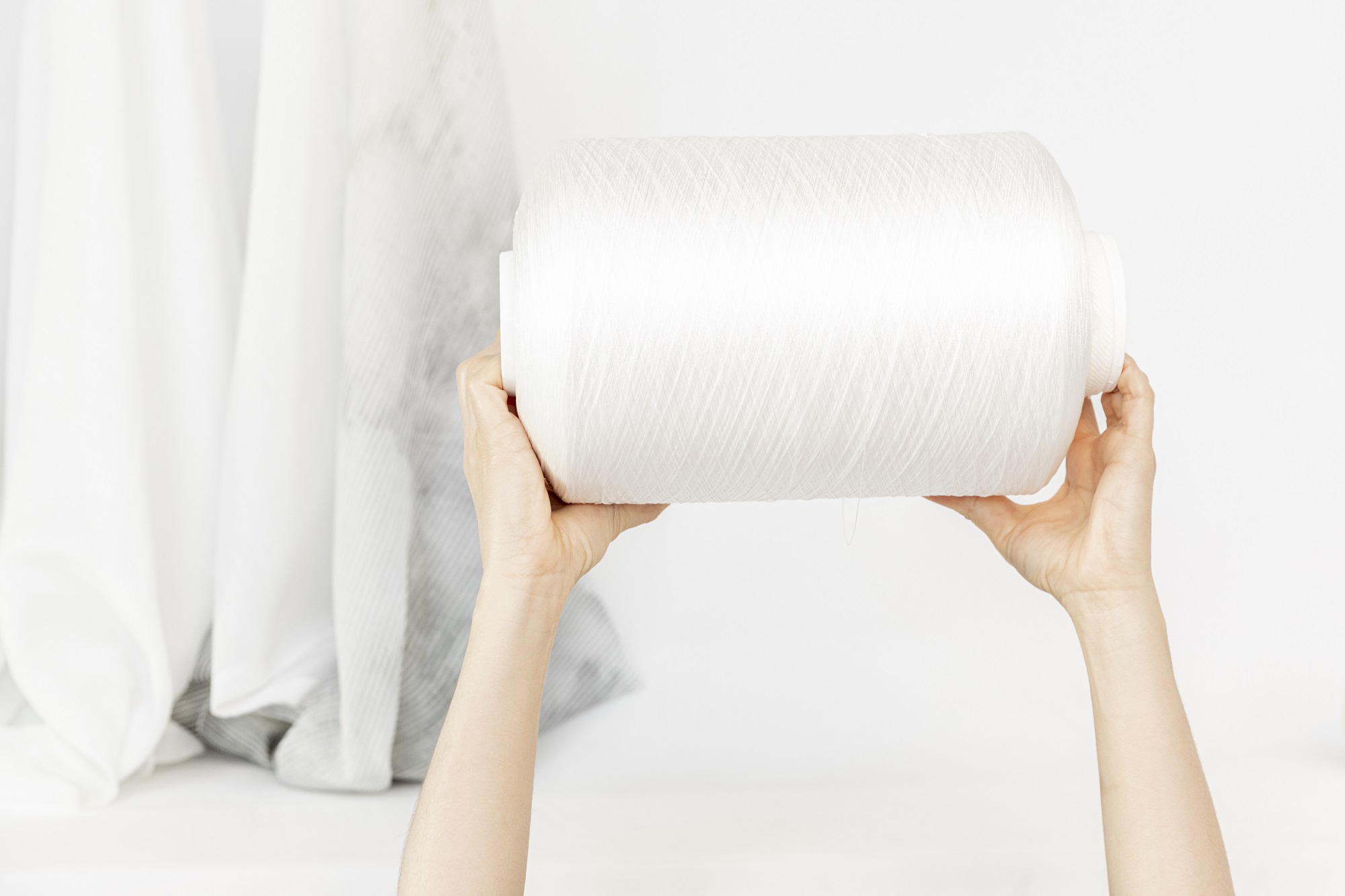 sheer printed fabric