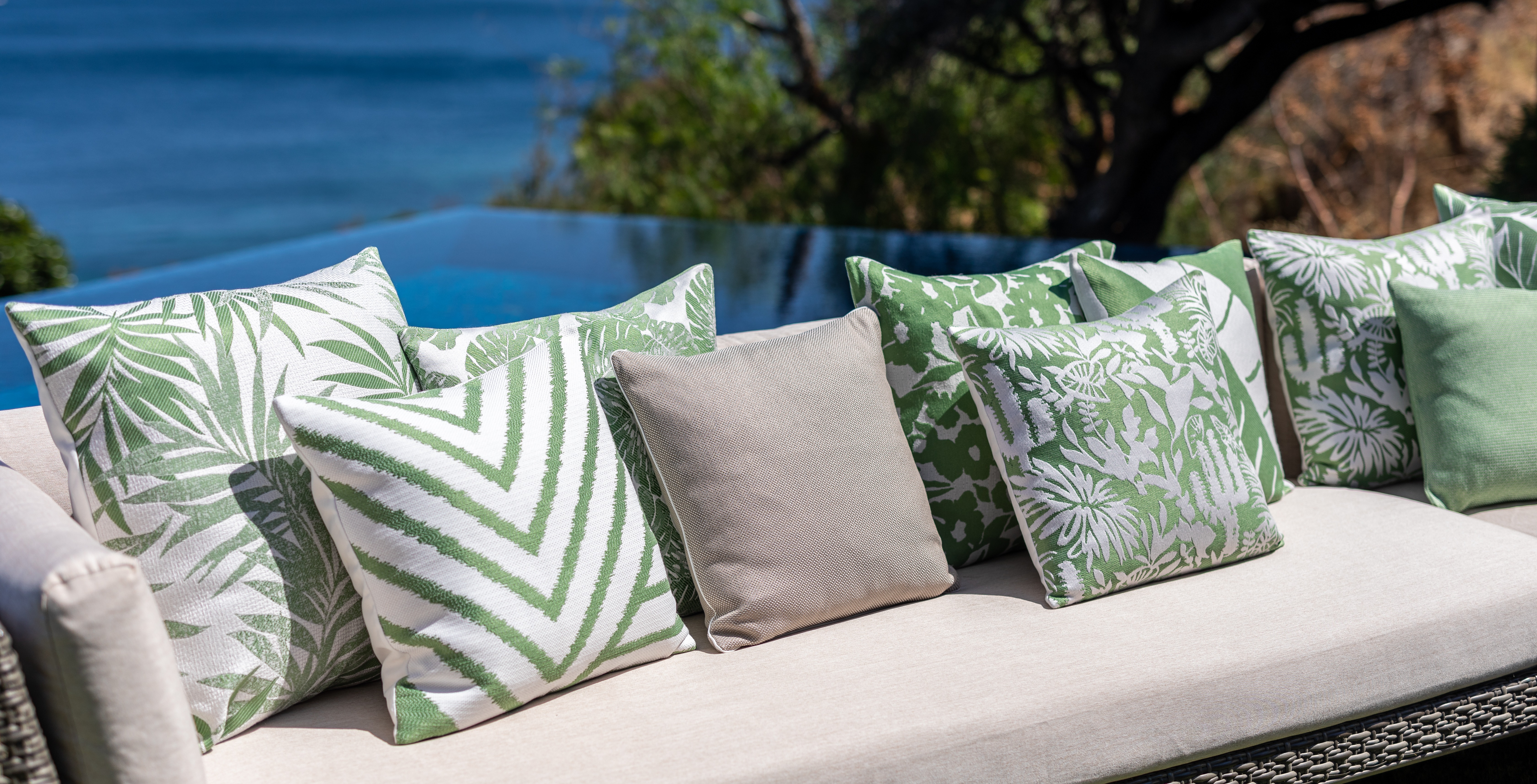 close up of cushions