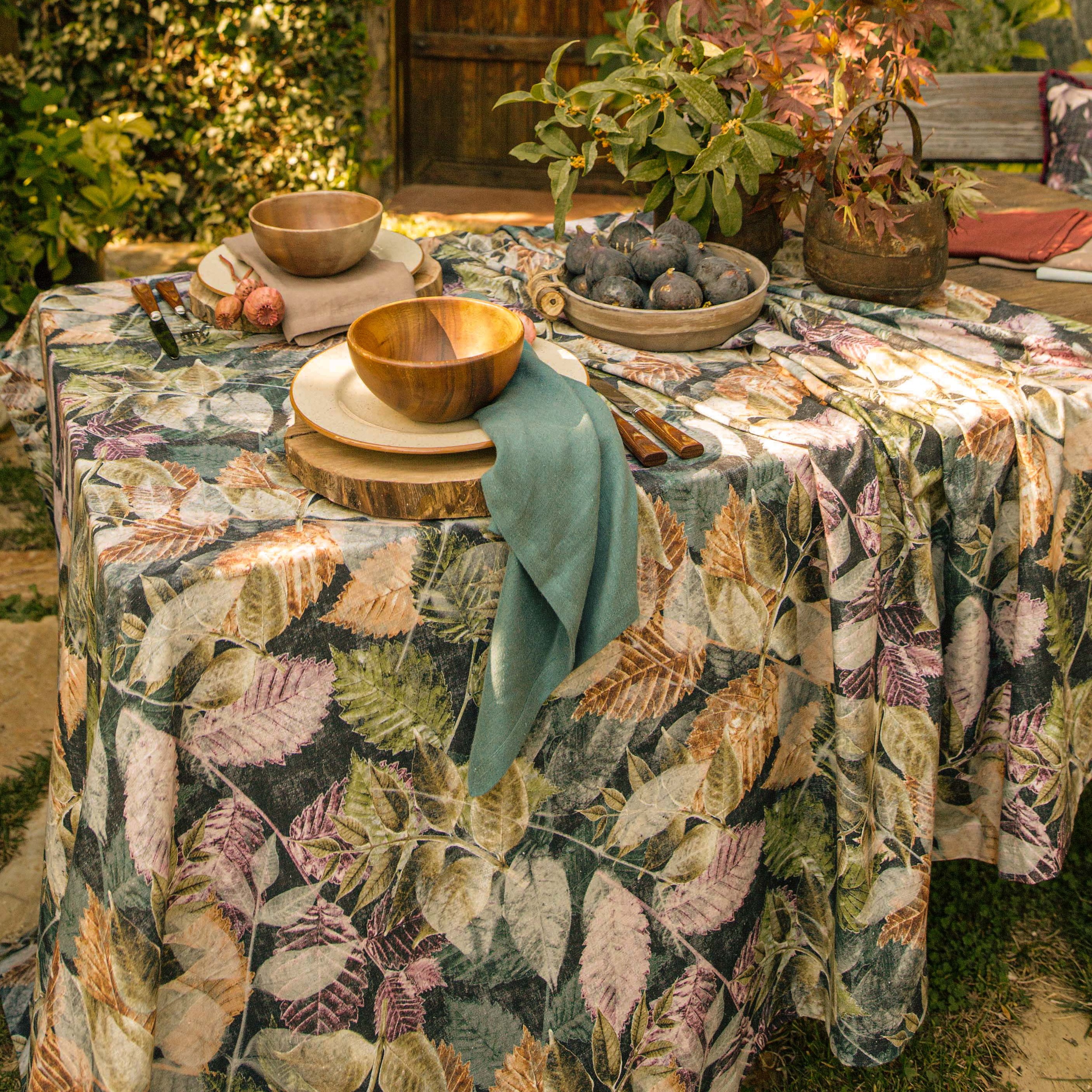 floral table linen