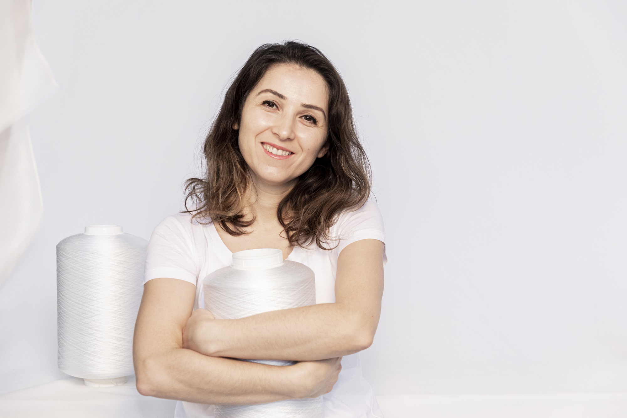 recycled fr - woman smiling