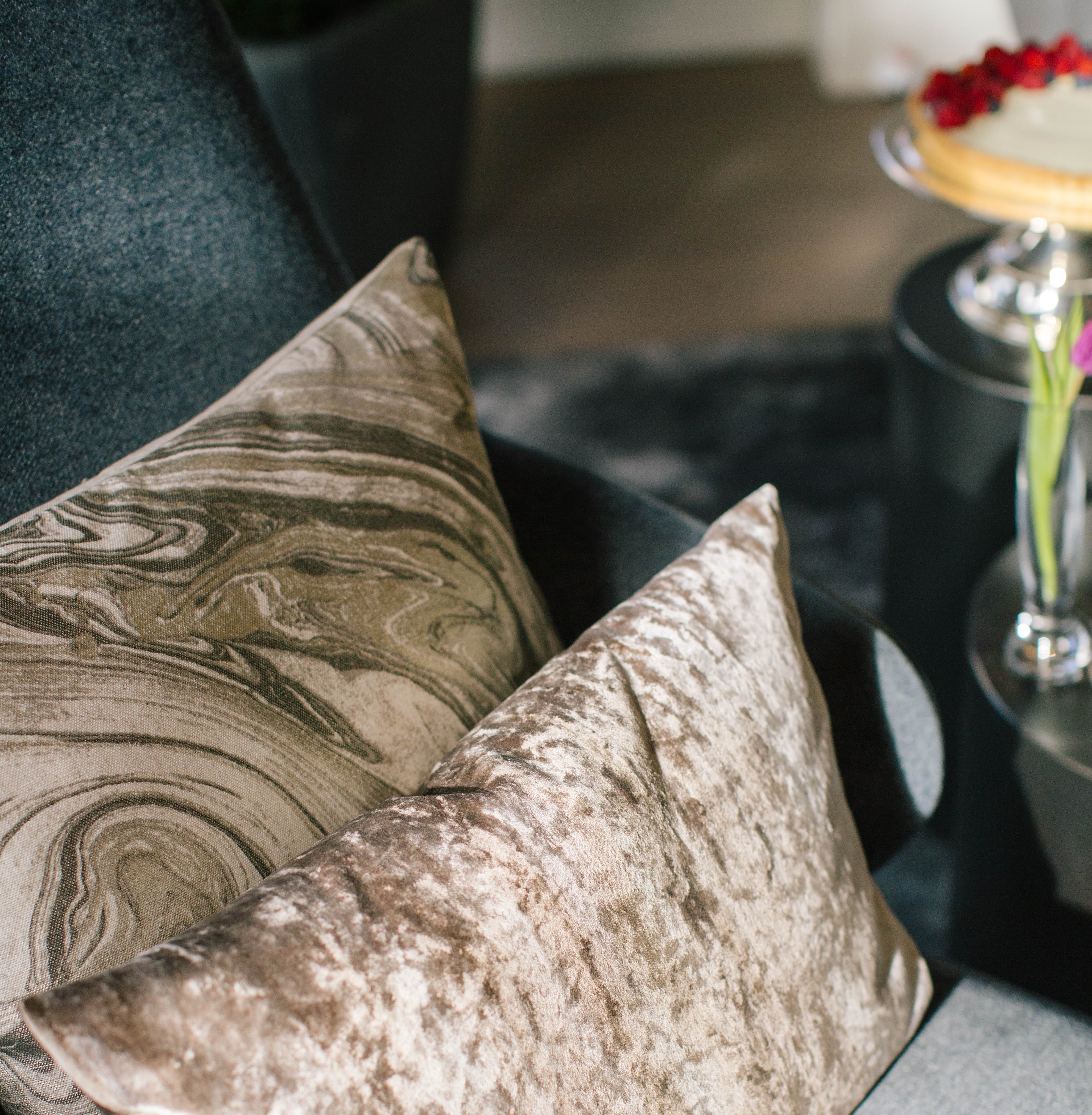 cushions on sofa set up