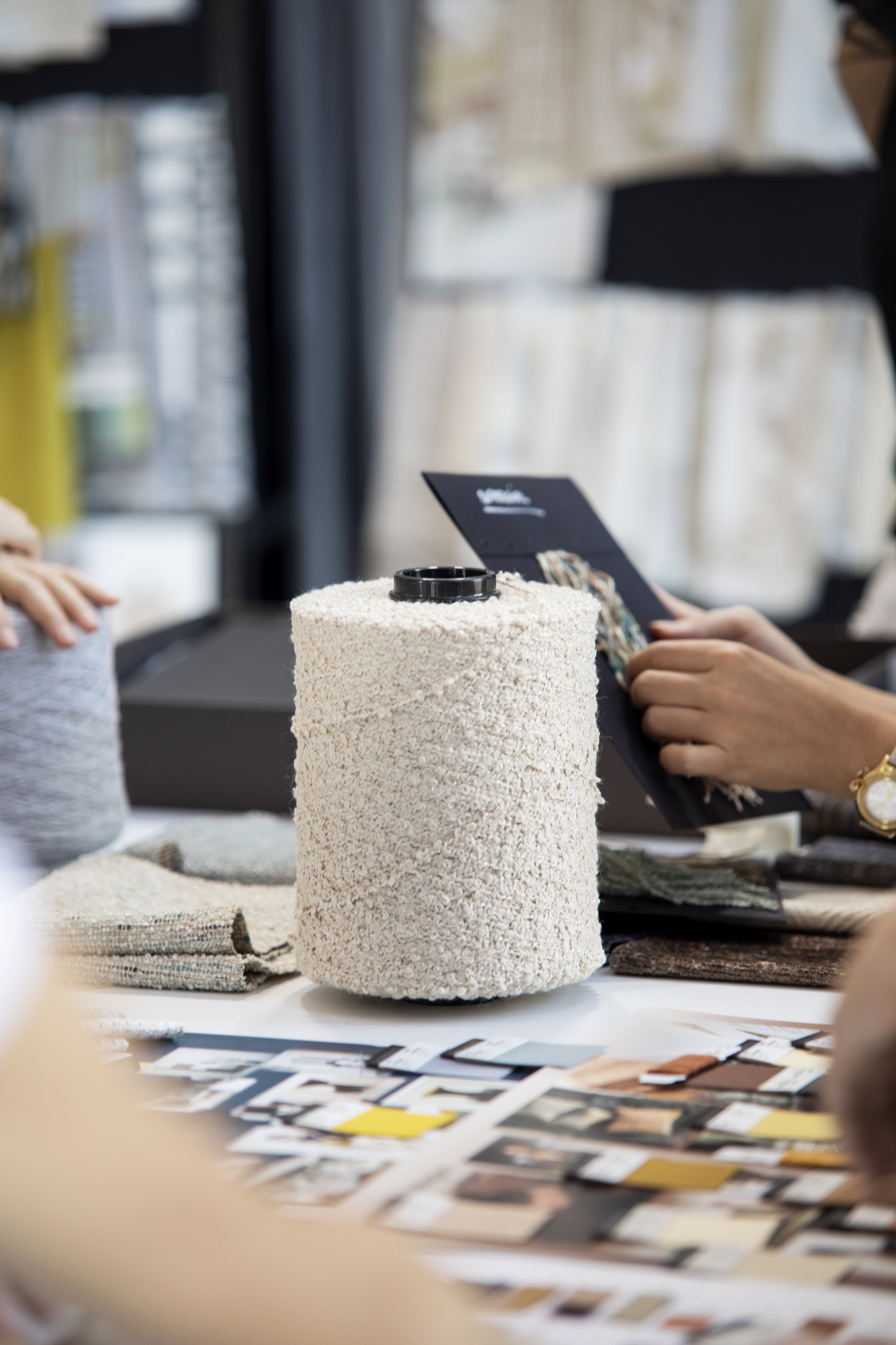 spool of thread on table