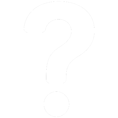 A large white question mark centered on a black background.
