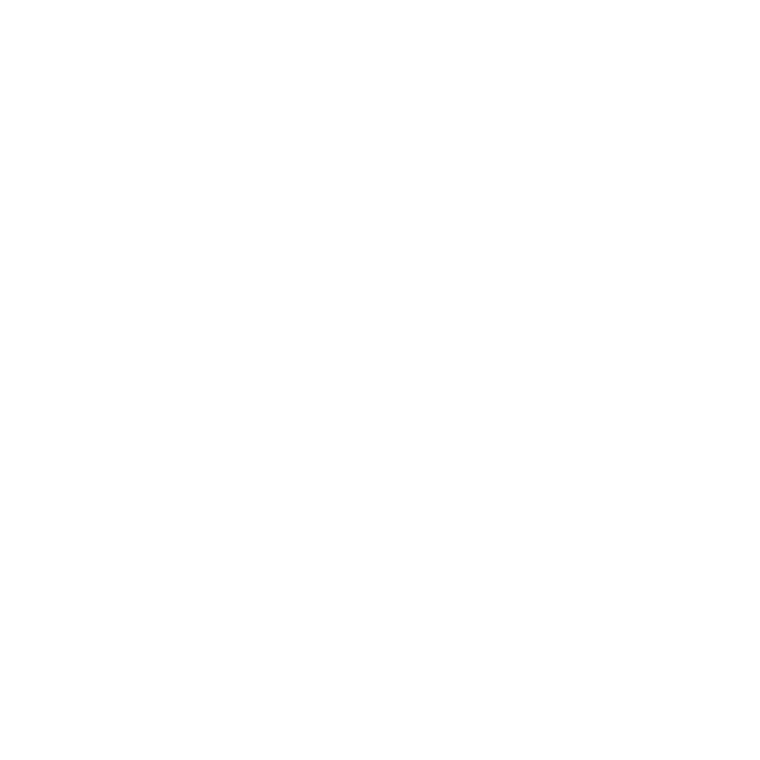 A simple white silhouette of a leafy branch with seven oval leaves on a black background.