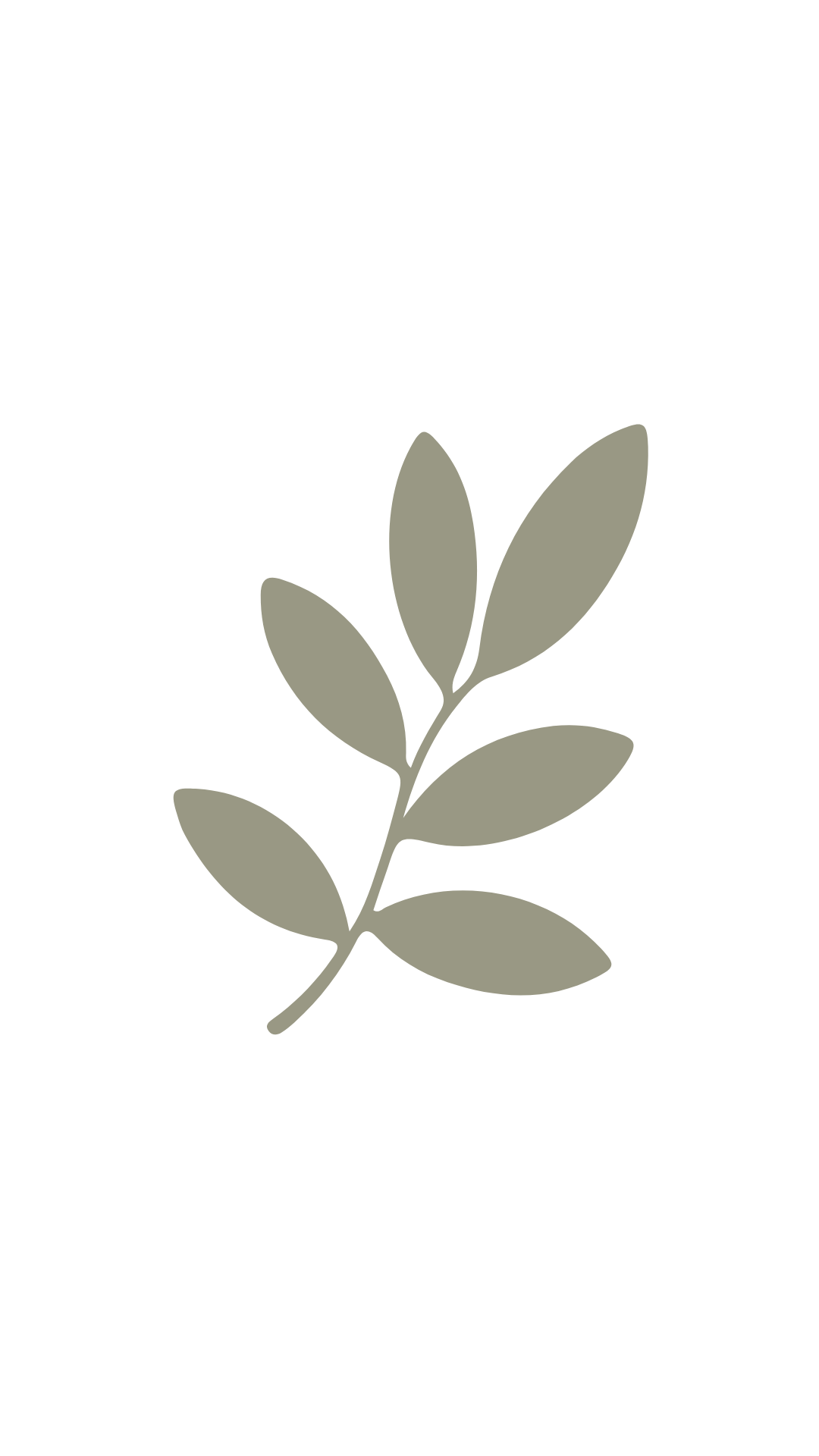 Pattern of simple, light olive green leaves scattered on a solid black background. The leaves vary in size and orientation, creating a repeating, seamless design.