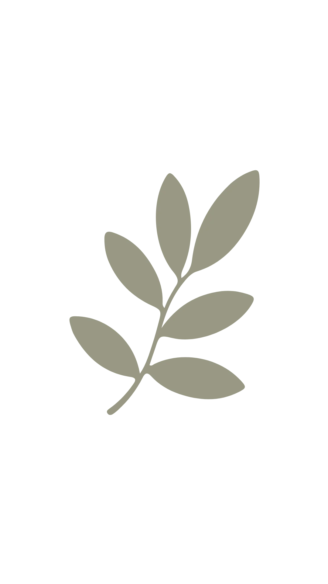 Pattern of simple, light olive green leaves scattered on a solid black background. The leaves vary in size and orientation, creating a repeating, seamless design.