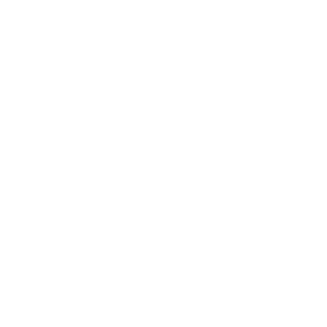 A simple white silhouette of a fish on a black background.