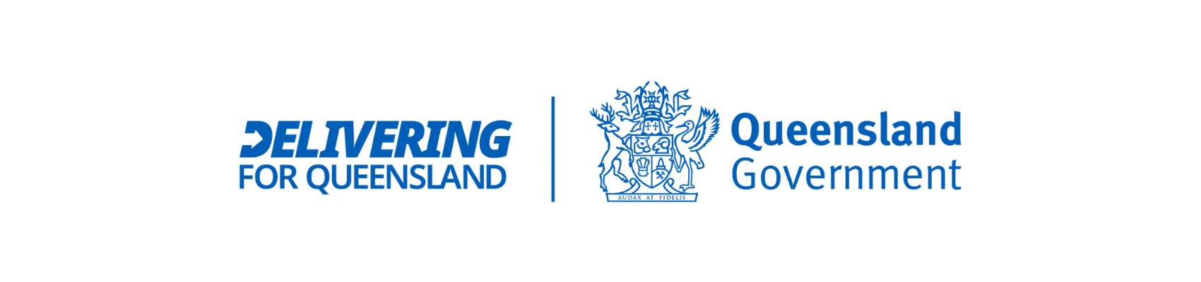 The Delivering for Queensland logo next to the Queensland Government emblem.