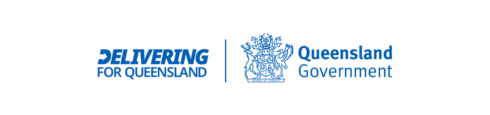 The Delivering for Queensland logo next to the Queensland Government emblem.