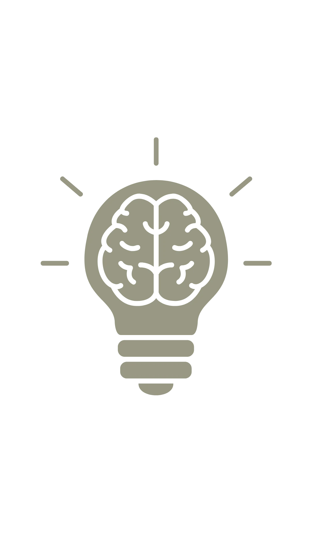 Illustration of a lightbulb with a brain inside it and lines radiating outward, symbolizing creativity or an idea.