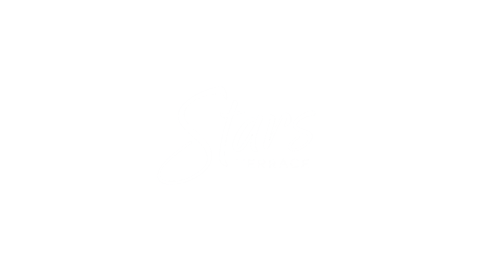 Green script text reads "Stars" above smaller capitalized text "TERRACE" on a light background.
