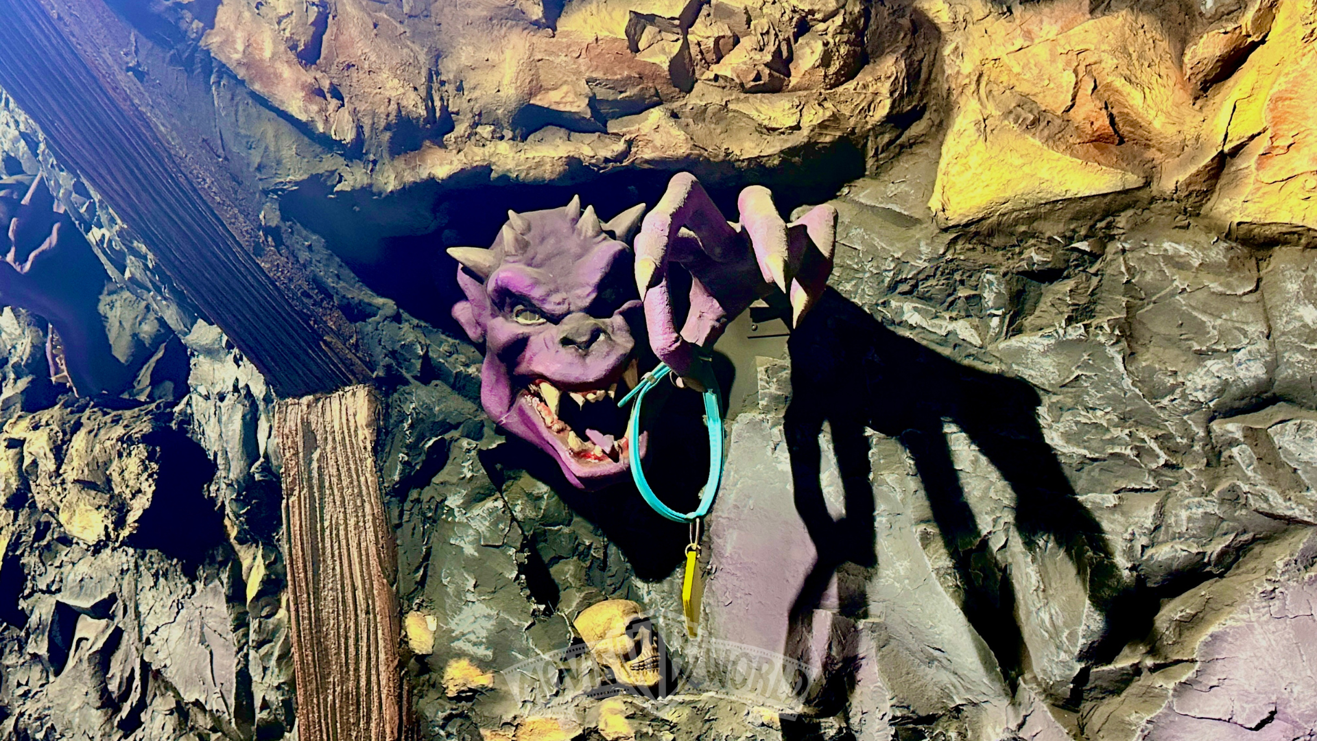 Demon hiding within the rock walls.