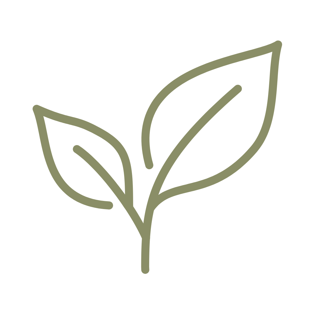 Green icon of a plant leaf.