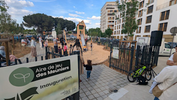 Inauguration de l'aire de jeux des Meuniers : Un moment festif au cœur de l'Écoquartier Anatole France – Meuniers