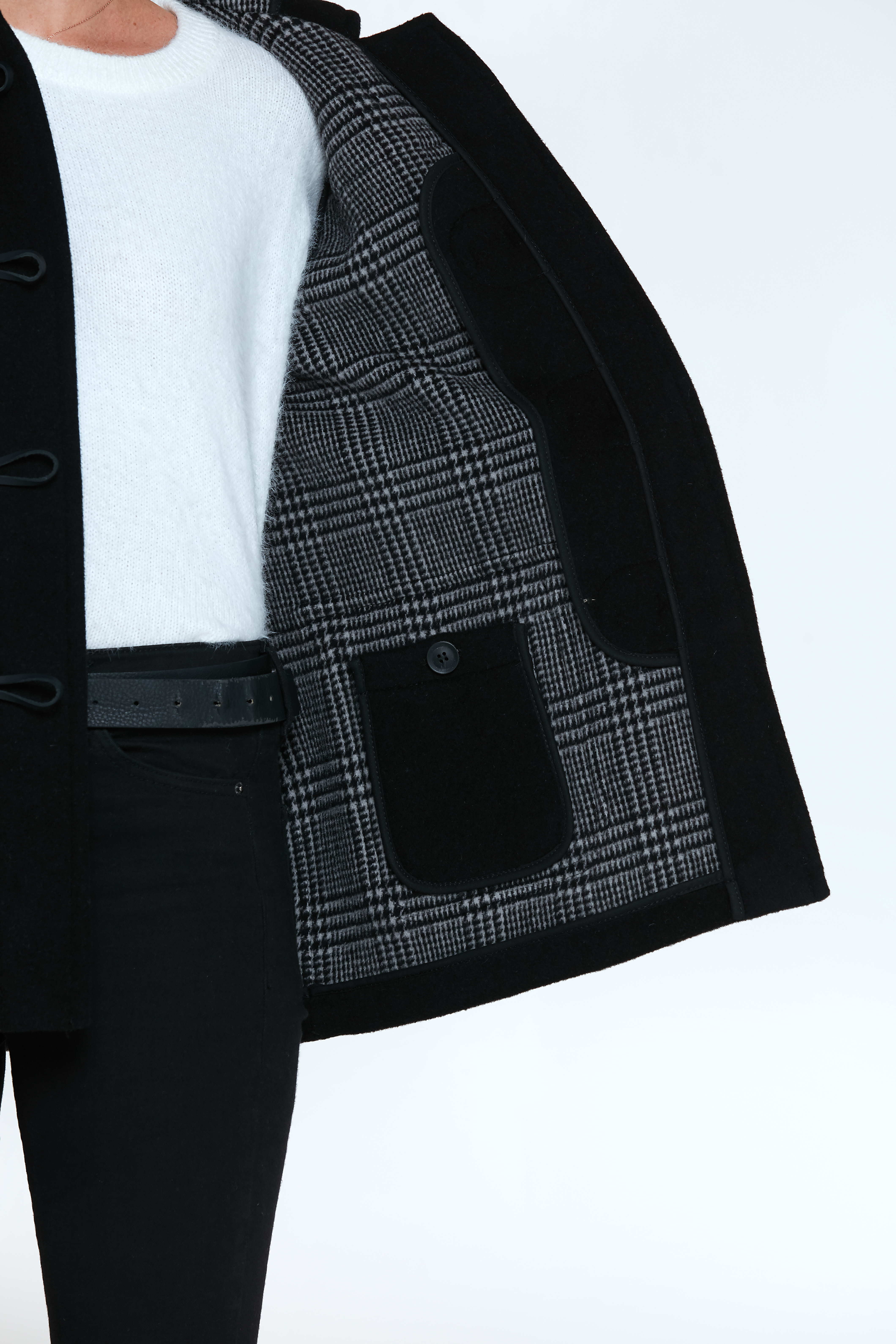 Martin SLM Duffle Coat - Black | London Tradition
