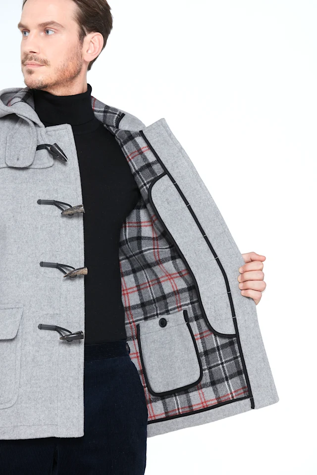 Martin SLM Men's Duffle Coat Pearl Grey 02